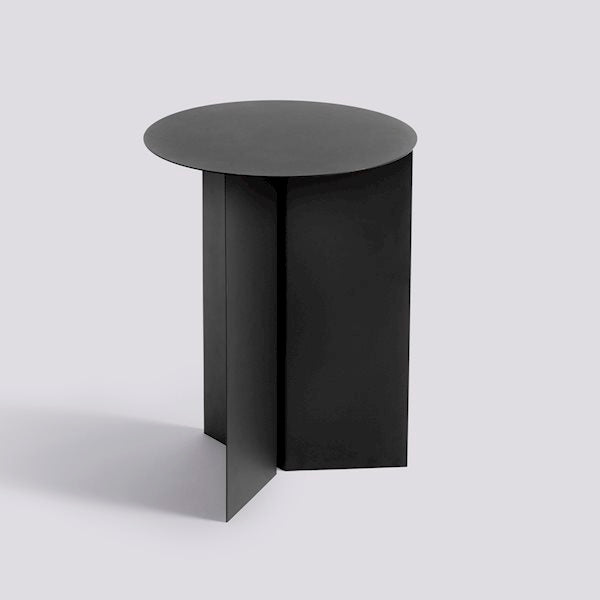 Slit Round Side Table by Hay #H47 x W35 x L35 / black-powder-coated-steel