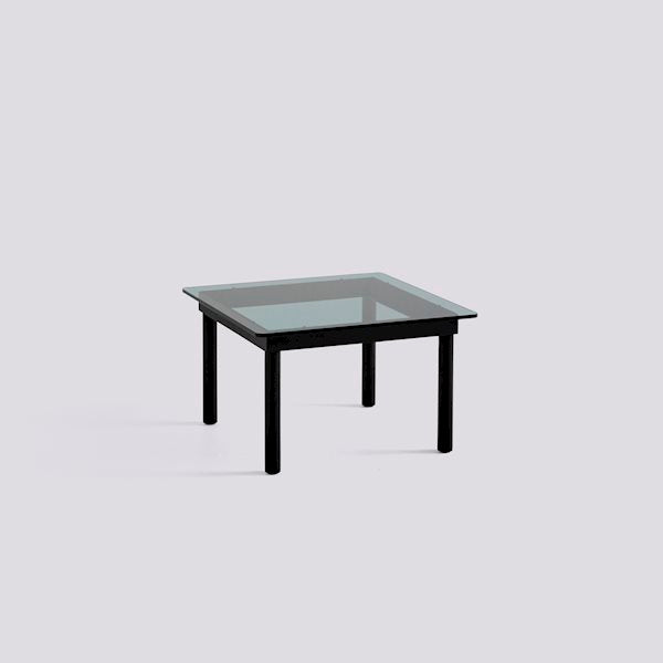 Kofi Coffee Table (60 X 60 Cm) by Hay #H36 x W60 x L60/black water based lacquered solid oak/Grey Tinted Glass