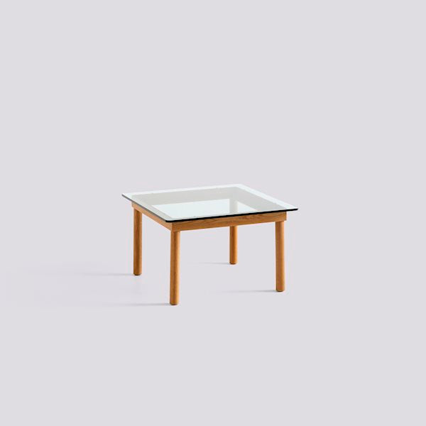 Kofi Coffee Table (60 X 60 Cm) by Hay #H36 x W60 x L60/water based lacquered solid oak/Clear Glass