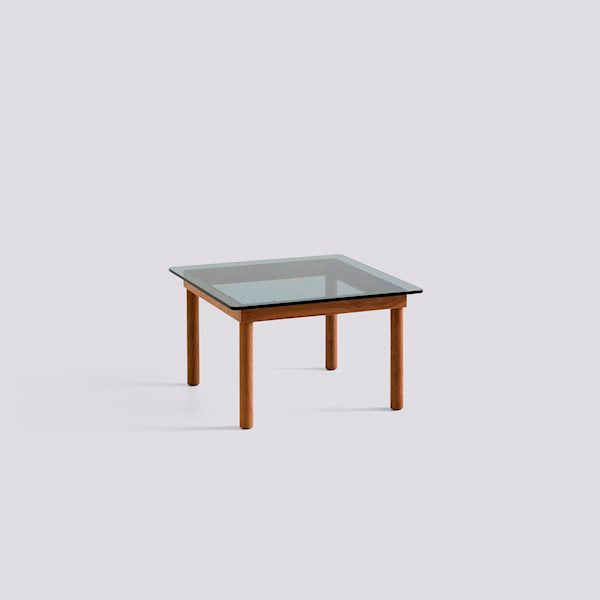 Kofi Coffee Table (60 X 60 Cm) by Hay #H36 x W60 x L60/water based lacquered solid walnut/Grey Tinted Glass