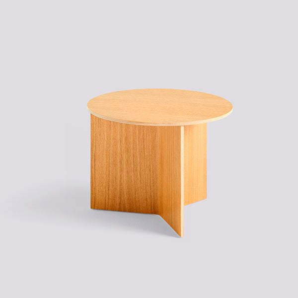 Slit Round Side Table by Hay #H35 x W45 x L45 / water-based-lacquered-oak