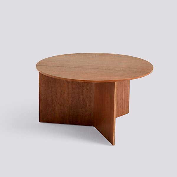 Slit Round Side Table by Hay #H35 x W65 x L65 / water-based-lacquered-walnut