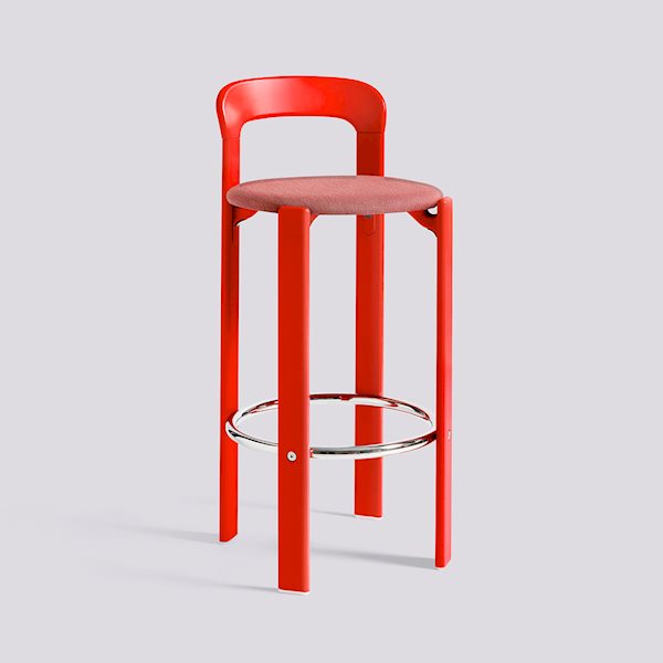 Rey Bar Stool (seat upholstery) by HAY
