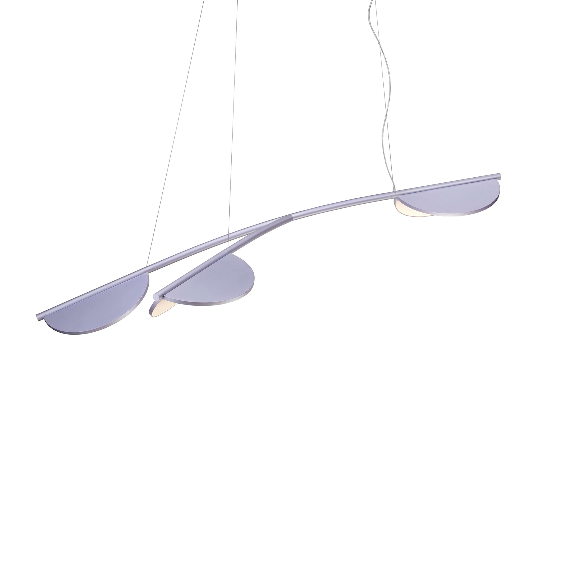 Almendra Organic Suspension 3 Lamp by Flos #Short / Lilac Metallized