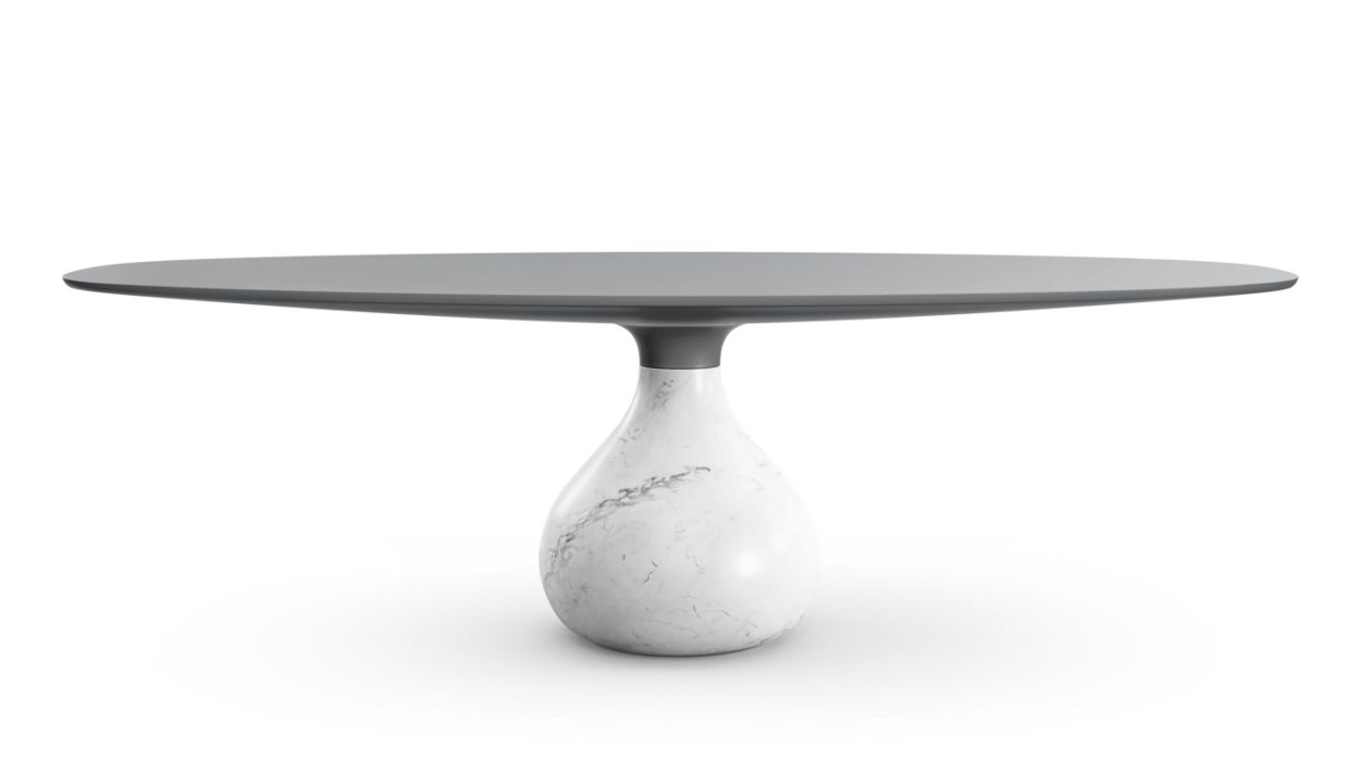 AQUA OVAL DINING TABLE by Roche Bobois #Fenix : Grigio Bromo / matte carrare
