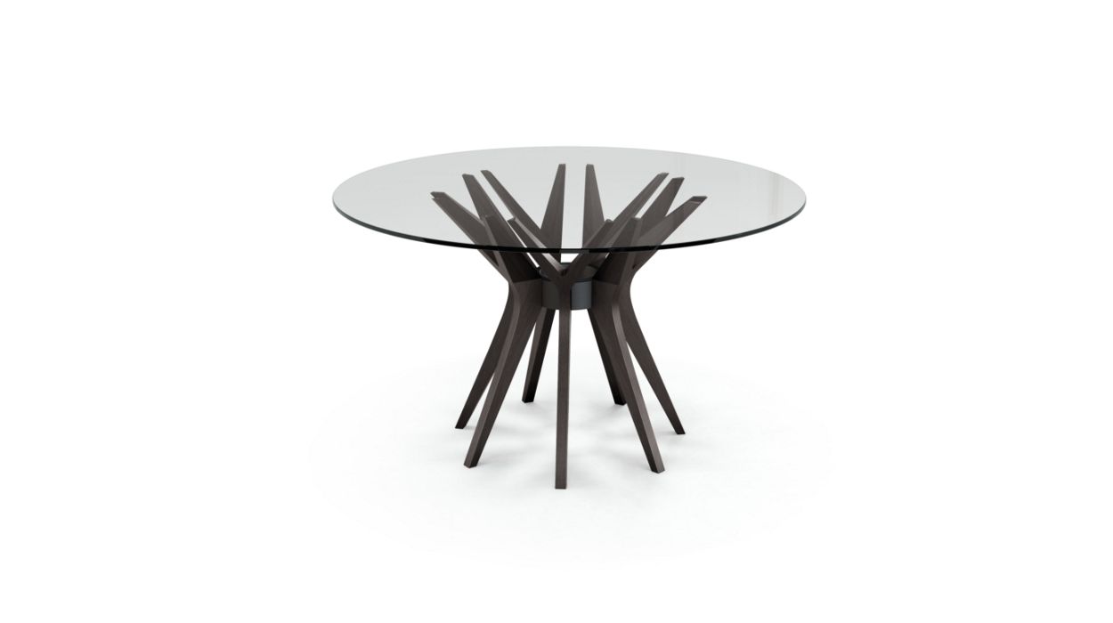 Aster Round Dining Table by Roche Bobois #ø130 / Ash wood : Wenge