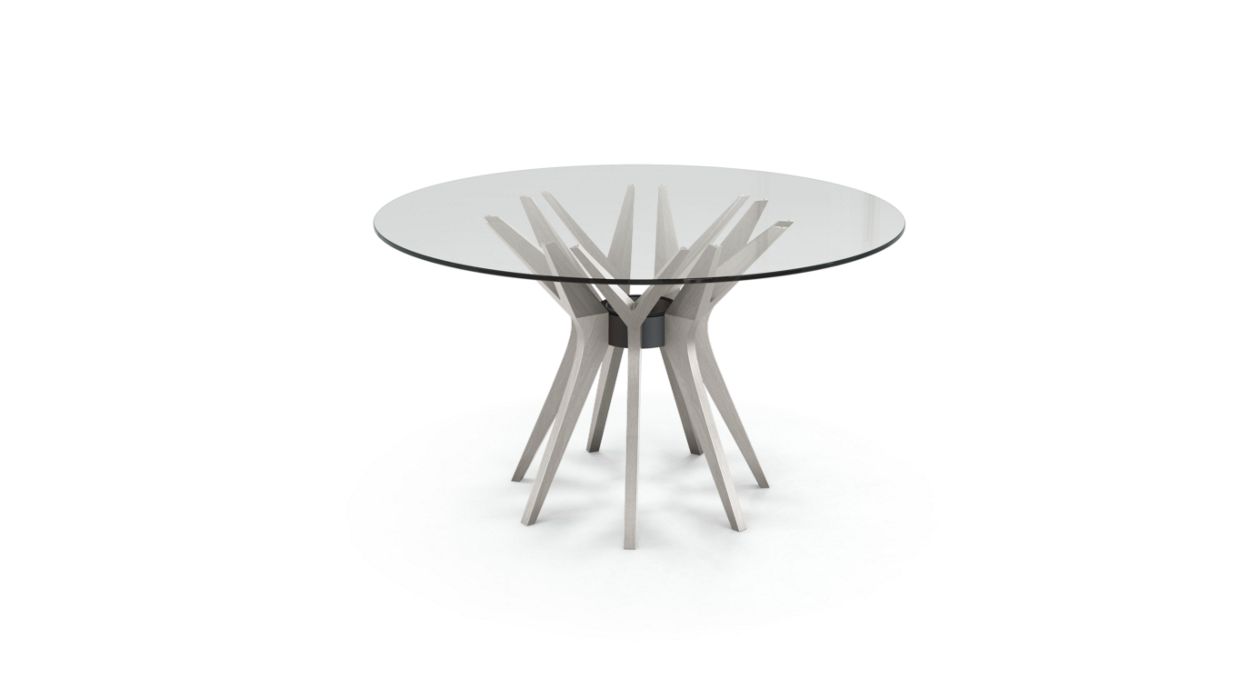 Aster Round Dining Table by Roche Bobois #ø130 / Ash wood : Gravier