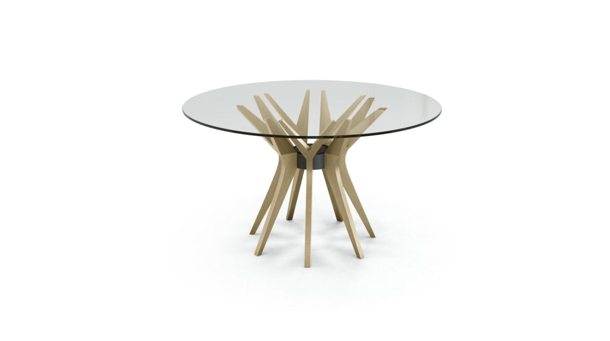 Aster Round Dining Table by Roche Bobois #ø130 / Ash wood : Craie