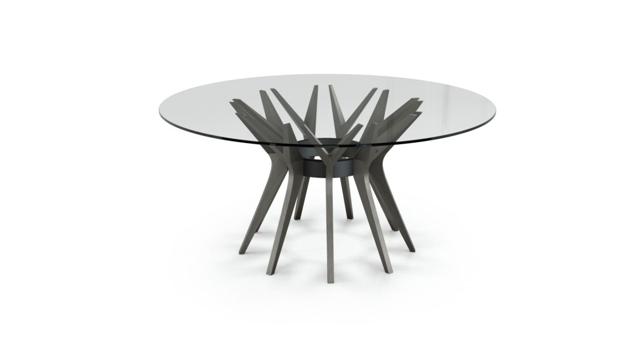 Aster Round Dining Table by Roche Bobois #ø160 / Ash wood : Ardoise grey
