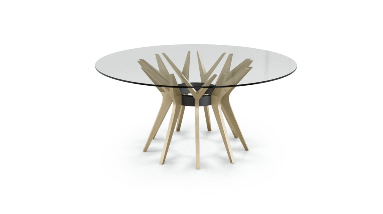 Aster Round Dining Table by Roche Bobois #ø160 / Ash wood : Blanchi
