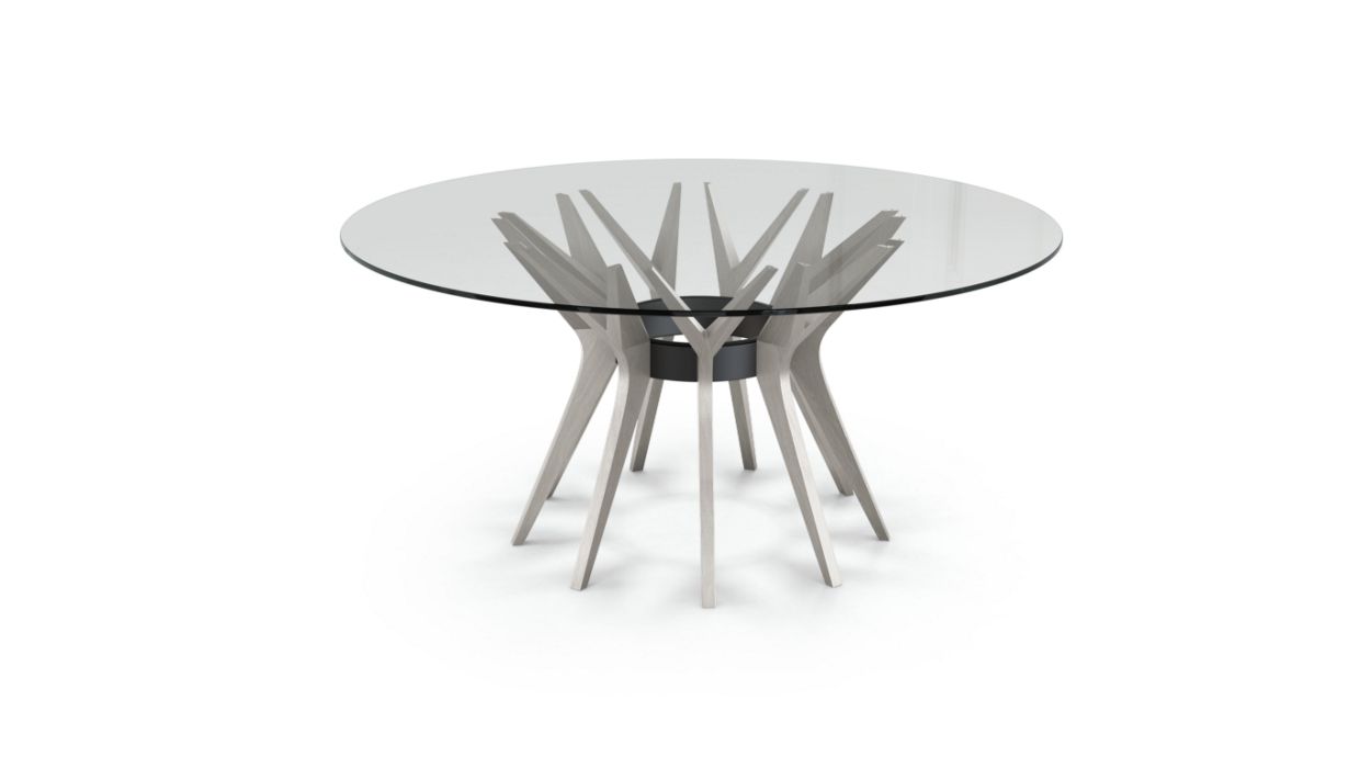 Aster Round Dining Table by Roche Bobois #ø160 / Ash wood : Gravier