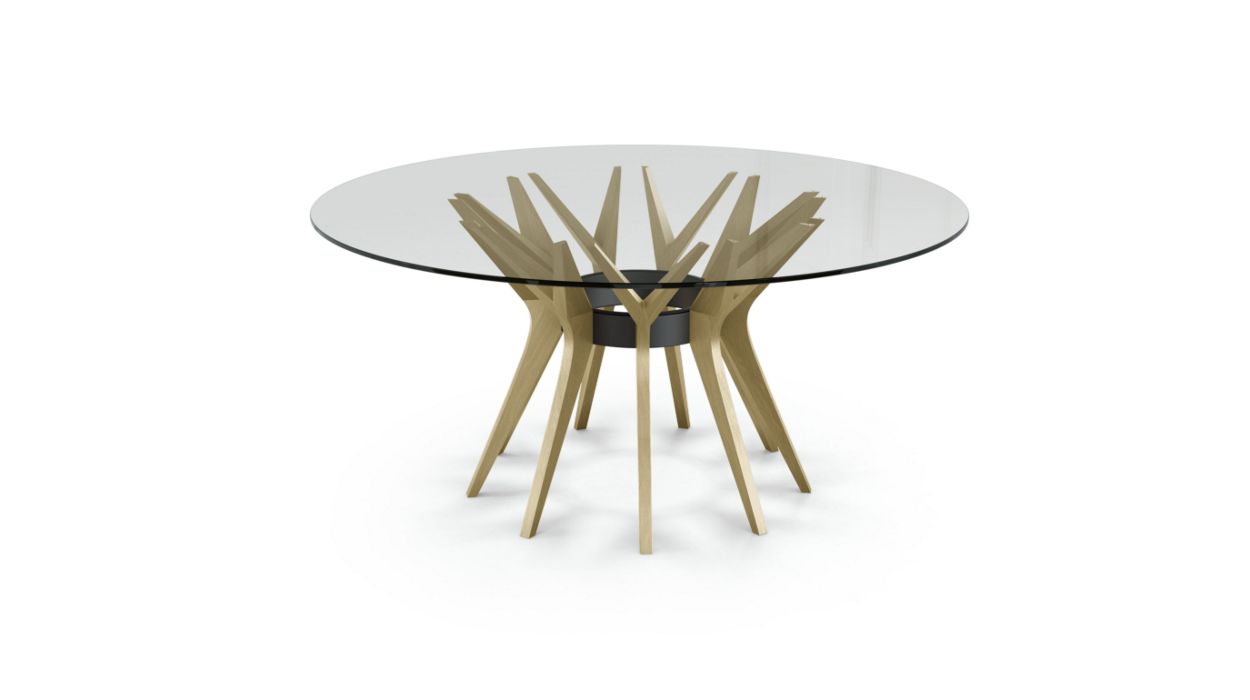 Aster Round Dining Table by Roche Bobois #ø160 / Ash wood : Sesame