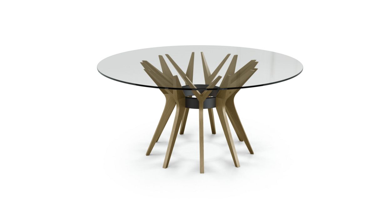 Aster Round Dining Table by Roche Bobois #ø160 / Ash wood : Noisette