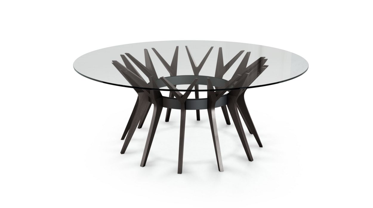 Aster Round Dining Table by Roche Bobois #ø190 / Ash wood : Wenge