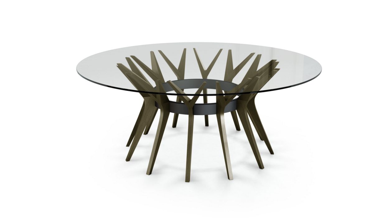 Aster Round Dining Table by Roche Bobois #ø190 / Ash wood : Vison