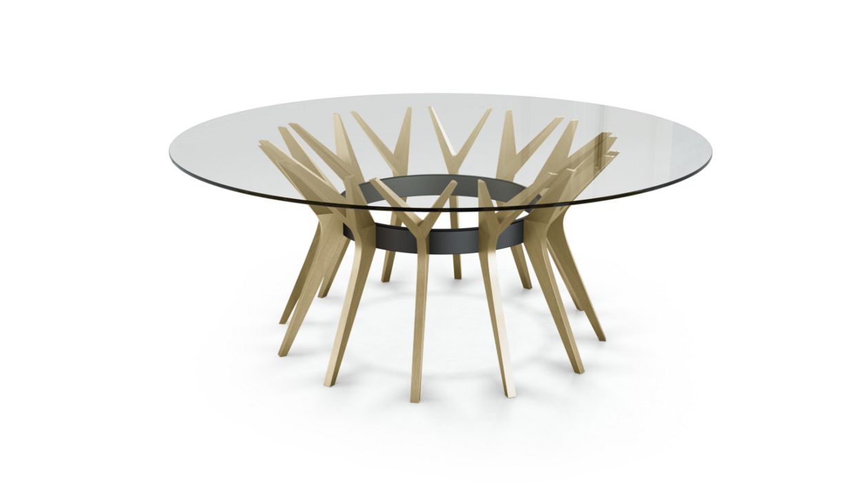 Aster Round Dining Table by Roche Bobois #ø190 / Ash wood : Sesame