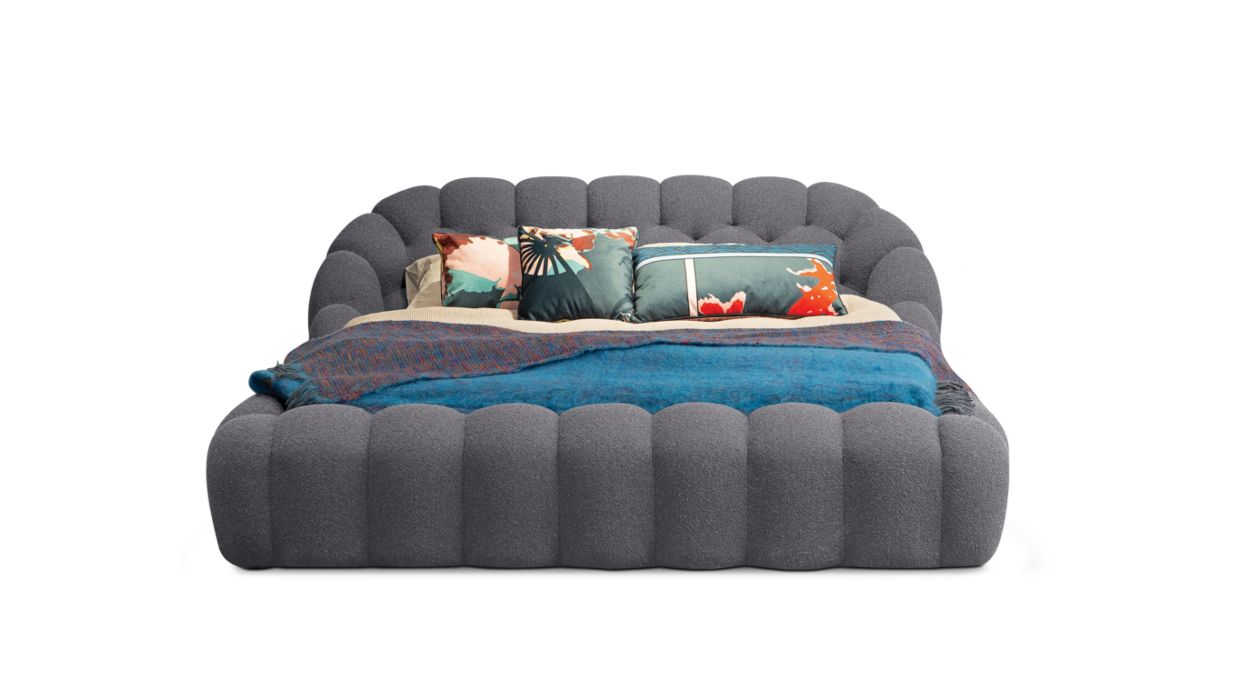Bubble Bed by Roche Bobois #Tissu Orsetto Flex/Gris Moyen