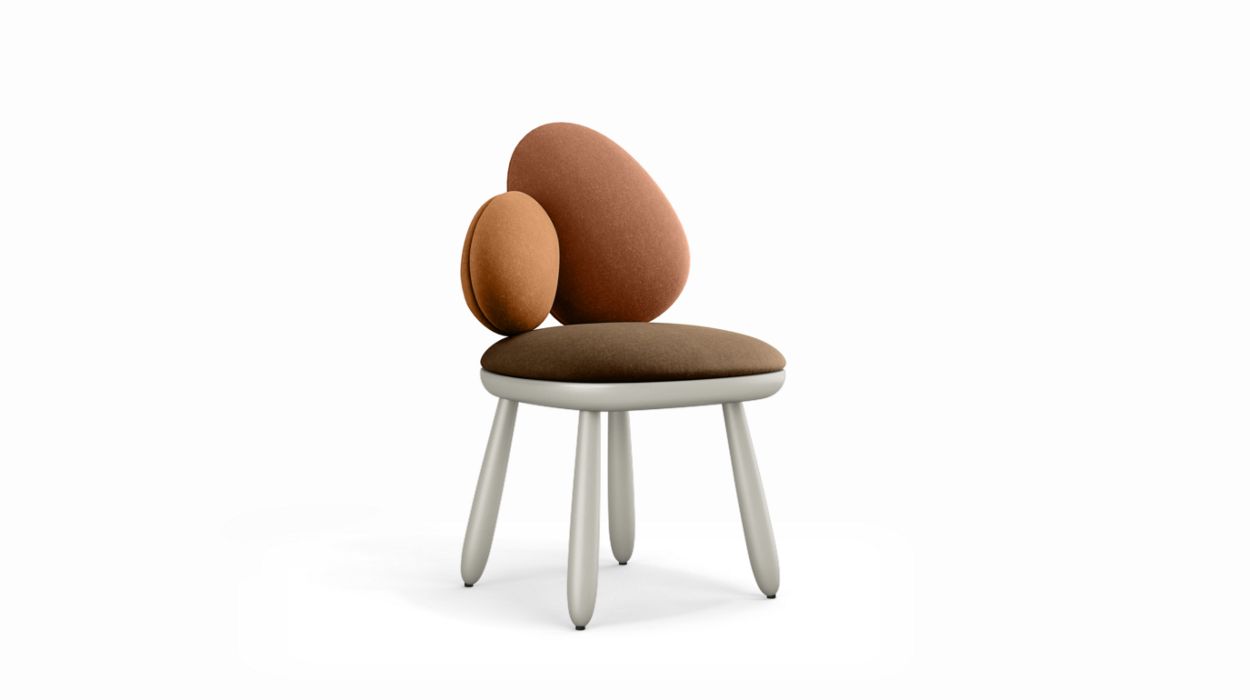 Cairn Chair by Roche Bobois #harmony 2 (rouille) / Lacquer : Ecru