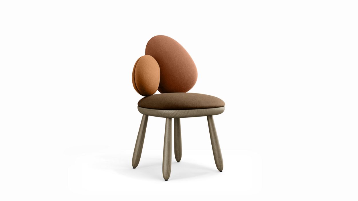 Cairn Chair by Roche Bobois #harmony 2 (Rouille) / Beech : Biscotto