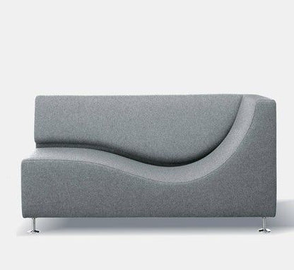 THREE SOFA DE LUXE Sofa with armrest right (Upholstery Material - Leather PELLE) (Request Info)