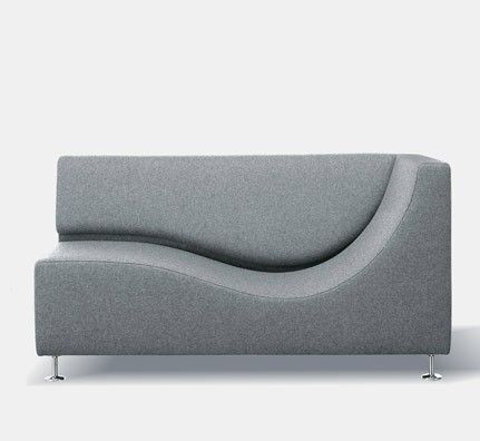 THREE SOFA DE LUXE Sofa with armrest right (Upholstery Material - Fabric VANCOUVER) (Request Info)