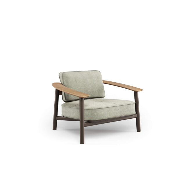 Twins 1-seater sofa Alu-Teak by Emu