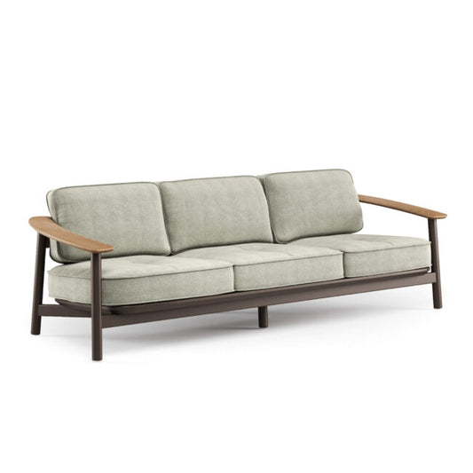 Twins 3-seater sofa Alu-Teak by Emu