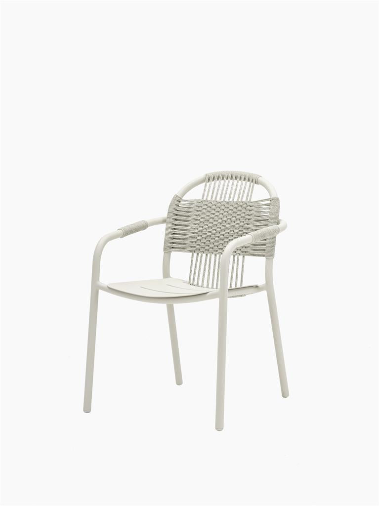 CLEO - Aluminium garden chair with armrests by Vincent Sheppard