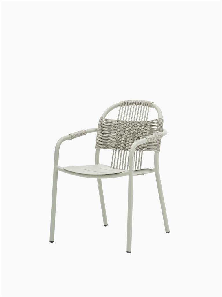 CLEO - Aluminium garden chair with armrests by Vincent Sheppard