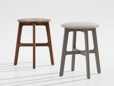 1.3 STOOL - Low wooden stool by Zeitraum