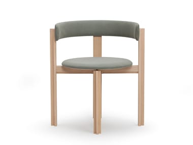 PRINCIPAL - Oak chair with integrated cushion by Karakter