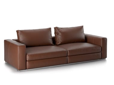 DOMINIO - 2 seater leather sofa by Natuzzi Italia