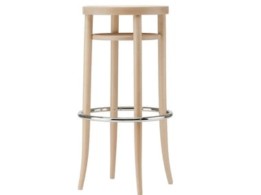 204 MH - High stool with moulded plywood seat by Thonet