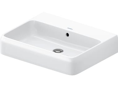 QATEGO - Single ceramic washbasin with overflow by Duravit