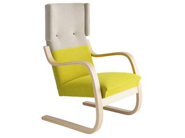 401 - Cantilever high-back wooden armchair by Artek