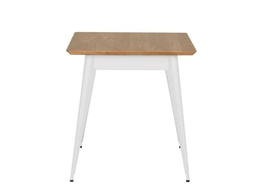 55 - Square oak dining table by Tolix
