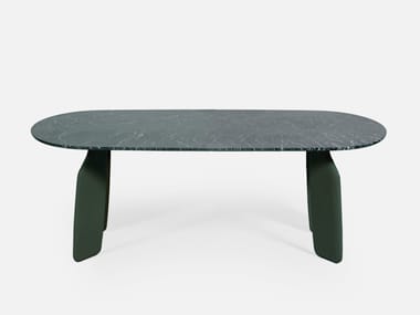 BAVARESK OVAL - Oval marble dining table by Dante - Goods And Bads