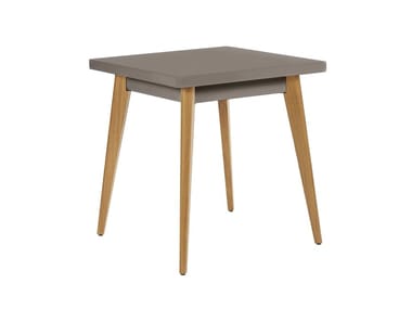 55 - Square wooden table by Tolix