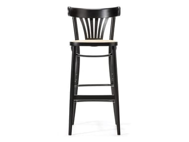 56 - High beech stool with back by TON