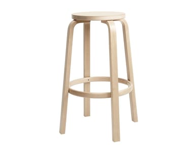 64 - High wooden stool by Artek