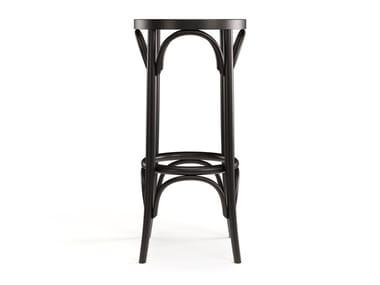 73 - High Beech Stool With Footrest by Ton – TRDST