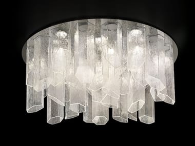 TRIM - Venetian crystal ceiling lamp by Barovier&Toso