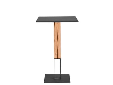 ACQUA ALTA BISTRO - Square steel and wood table by Colico