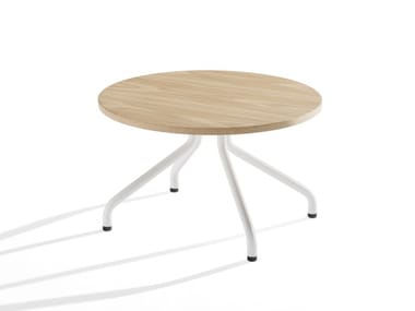 AD.DA - Round wooden coffee table with metal legs by B-LINE