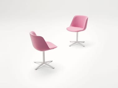 ADELE - Swivel upholstered fabric chair by Paola Lenti