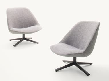 ADELE - Swivel fabric easy chair with 4-spoke base by Paola Lenti