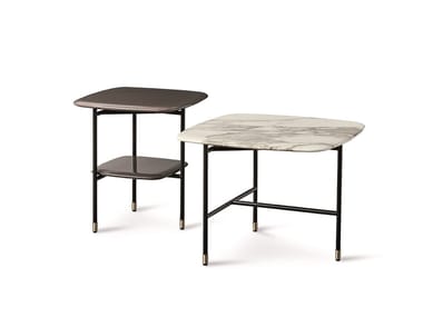 ADRIAN - Square marble coffee table by Meridiani