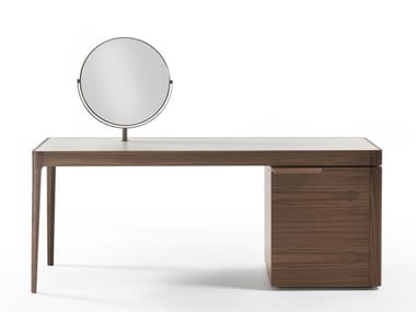 AFRODITE - Walnut secretary desk with drawers by Porada