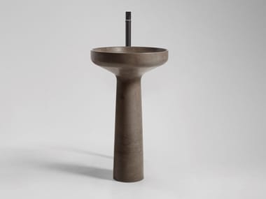 AGO85 - Freestanding round Stone Grey washbasin by Antonio Lupi Design