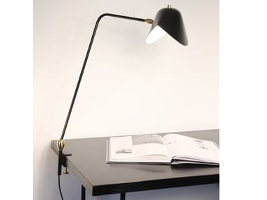 AGRAF?E DOUBLE ROTULES - Adjustable metal desk lamp by Serge Mouille